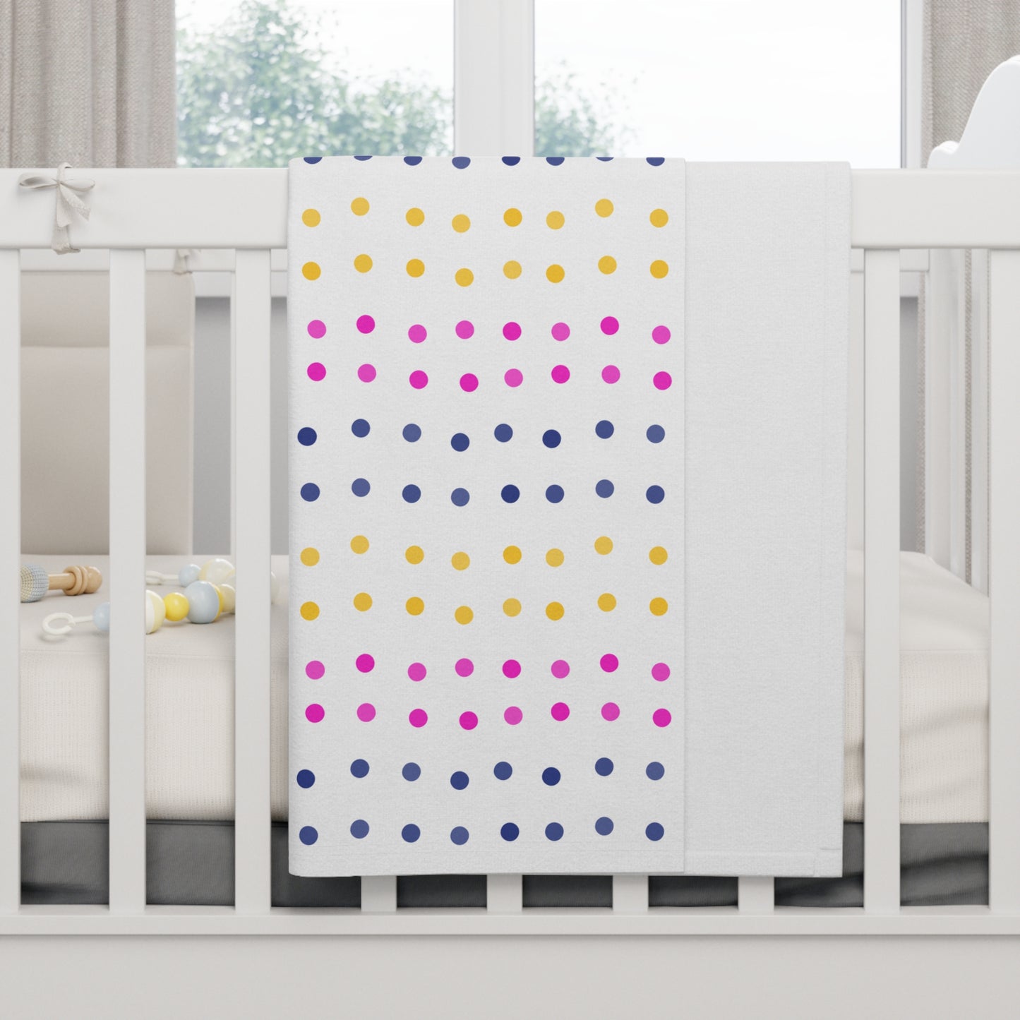 Dotted Dreams Soft Fleece Baby Blanket