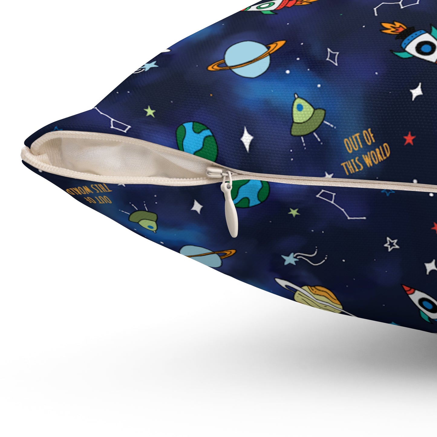 Astro Adventures Square Pillow: A Cosmic Escape for Bedtime Bliss