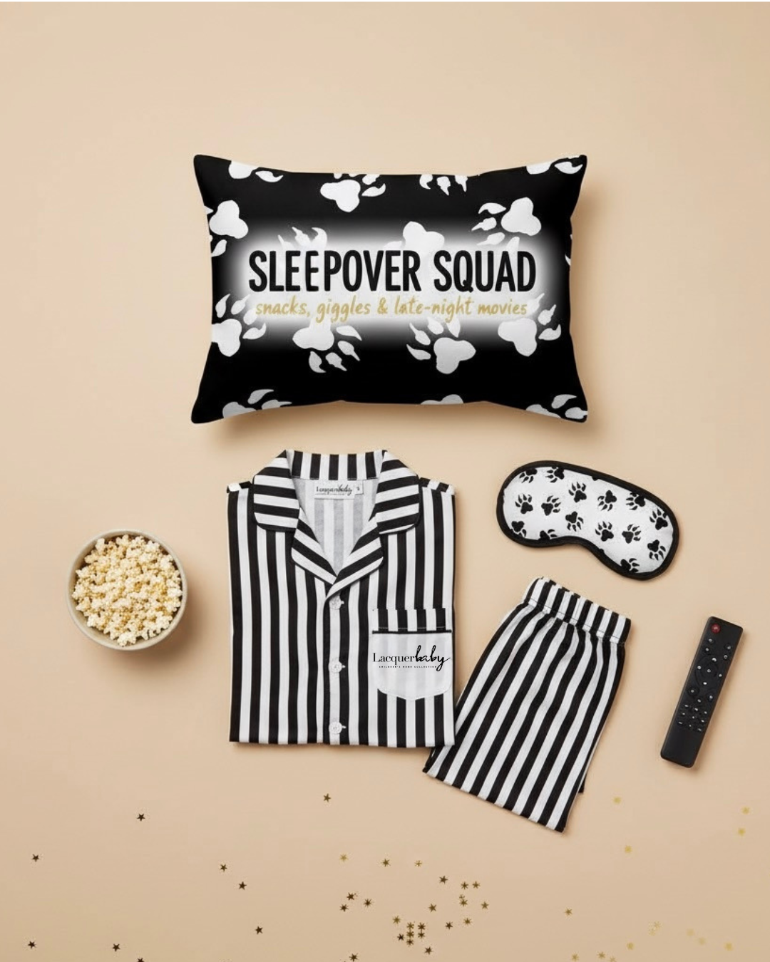 Sleepover Squad Classic Stripe Pajama & Pillowcase Set