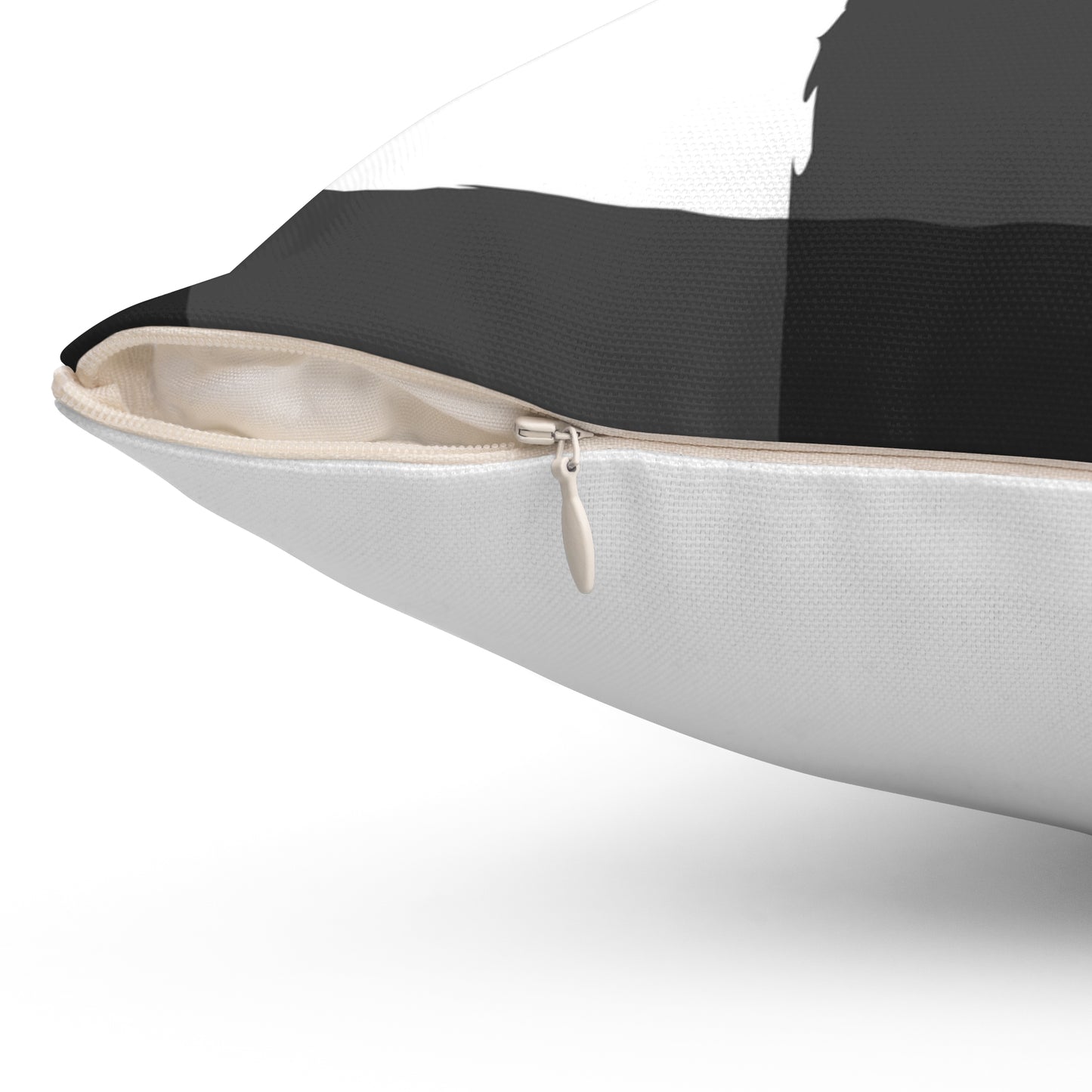 Personalized Charming Checkered: Black & White Square Pillow