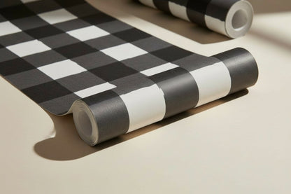 Charming Checkered: Black & White Wallpaper