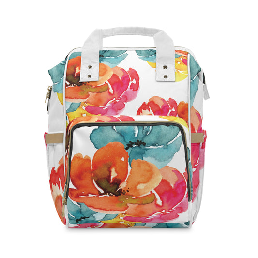 Flower Power Multifunctional Diaper Backpack - Your Ultimate On-the-Go Companion!