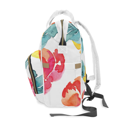 Flower Power Multifunctional Diaper Backpack - Your Ultimate On-the-Go Companion!
