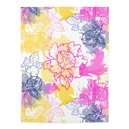 Watercolor Floral Dreams Baby Swaddle Blanket