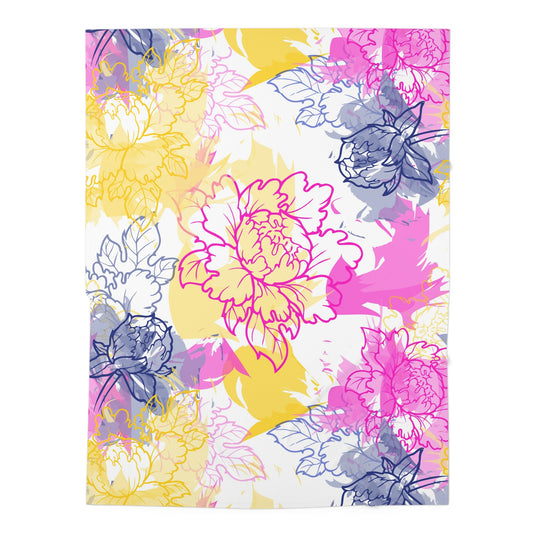 Watercolor Floral Dreams Baby Swaddle Blanket