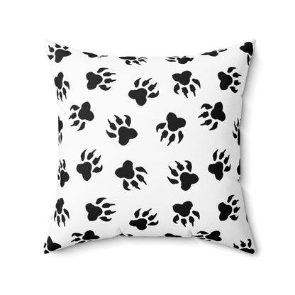 Tiger Paw Print Square Pillow