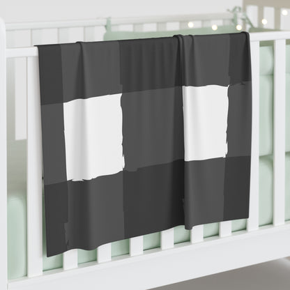 Charming Checkered: Black & White
 Baby Swaddle Blanket