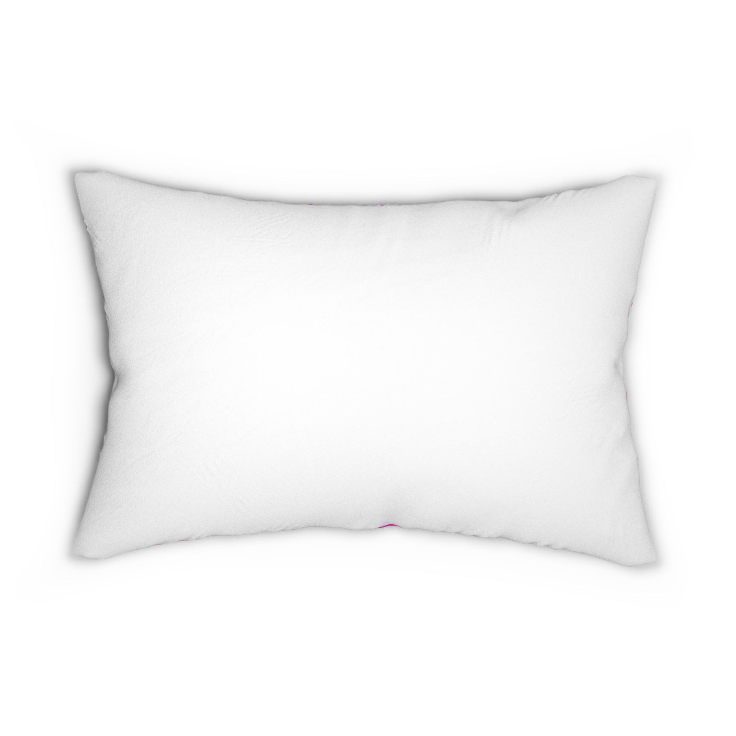 Personalized Charming Checkered: Hot Pink & White Lumbar Pillow