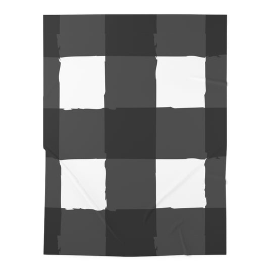 Charming Checkered: Black & White
 Baby Swaddle Blanket