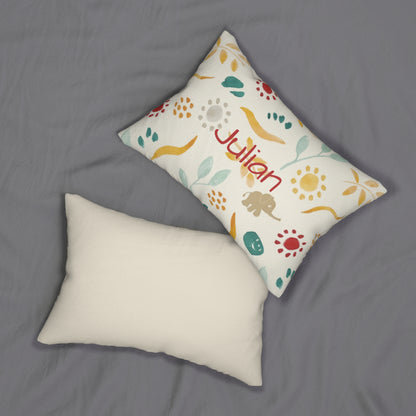 Oh Baby Personalized Lumbar Pillow – Elephant Garden