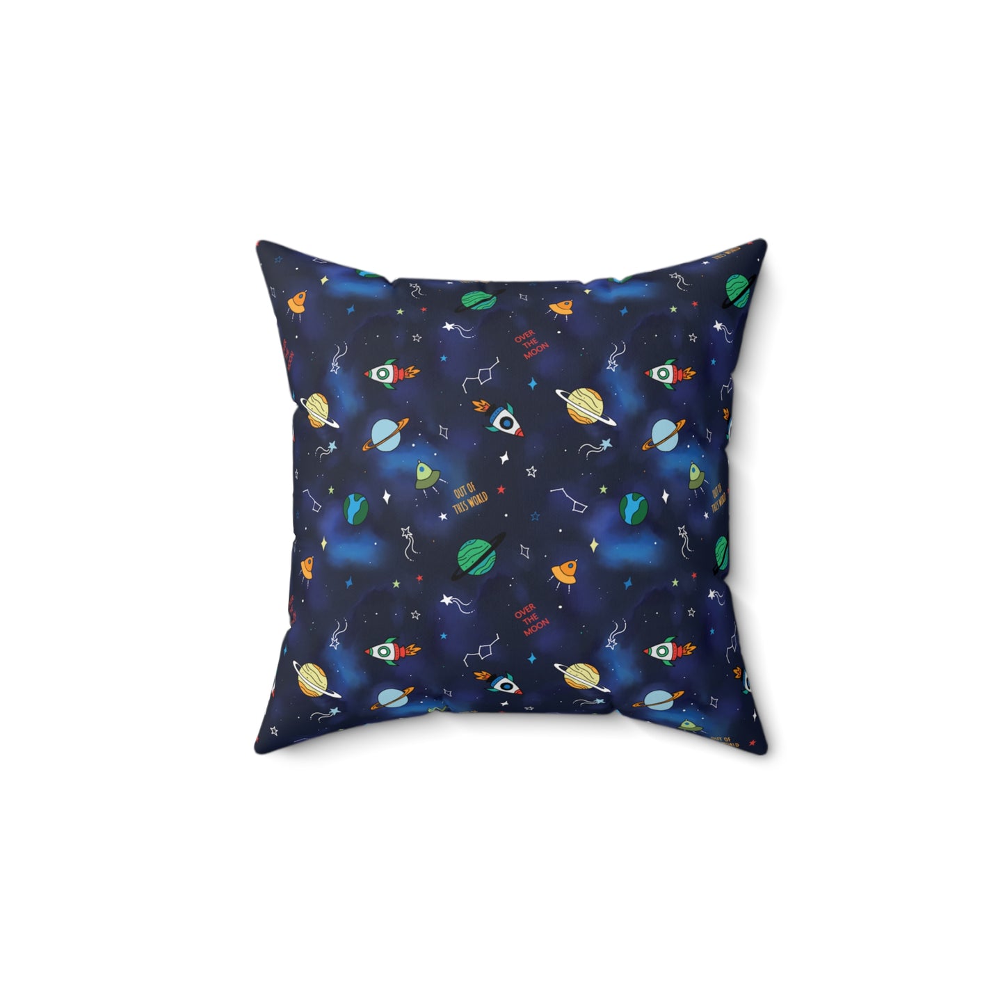 Astro Adventures Square Pillow: A Cosmic Escape for Bedtime Bliss