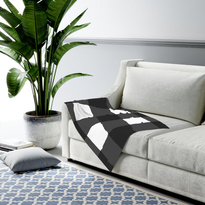 Charming Checkered: Black & White
 Baby Swaddle Blanket