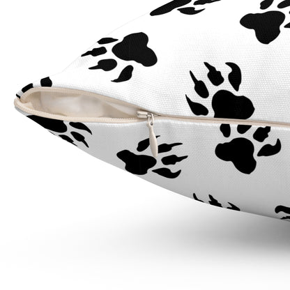 Tiger Paw Print Square Pillow