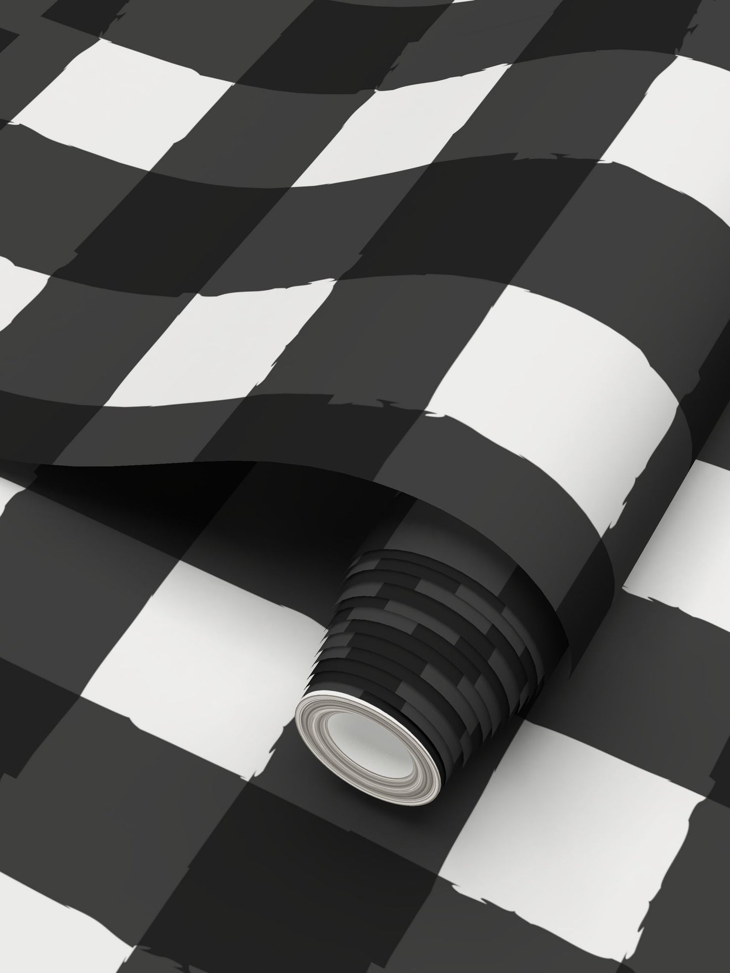 Charming Checkered: Black & White Wallpaper