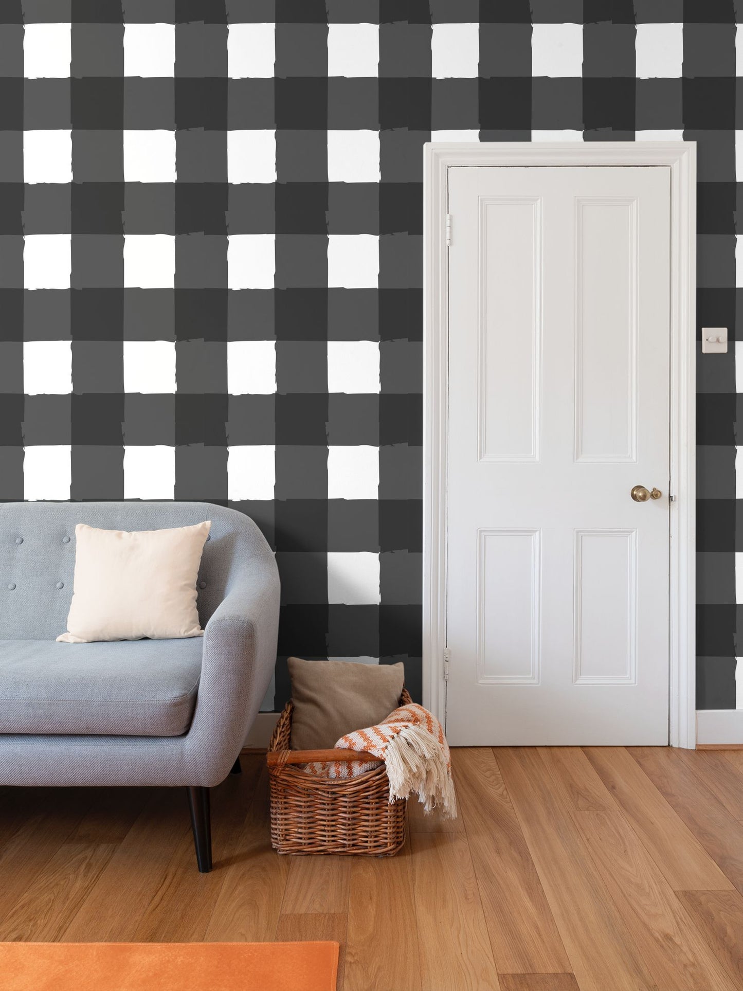 Charming Checkered: Black & White Wallpaper