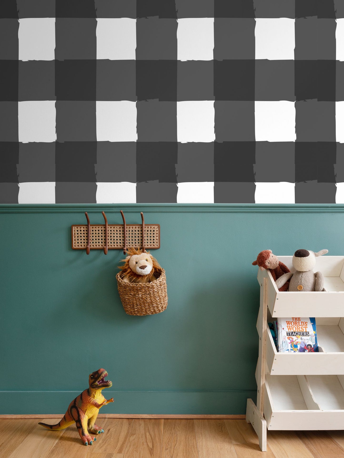 Charming Checkered: Black & White Wallpaper