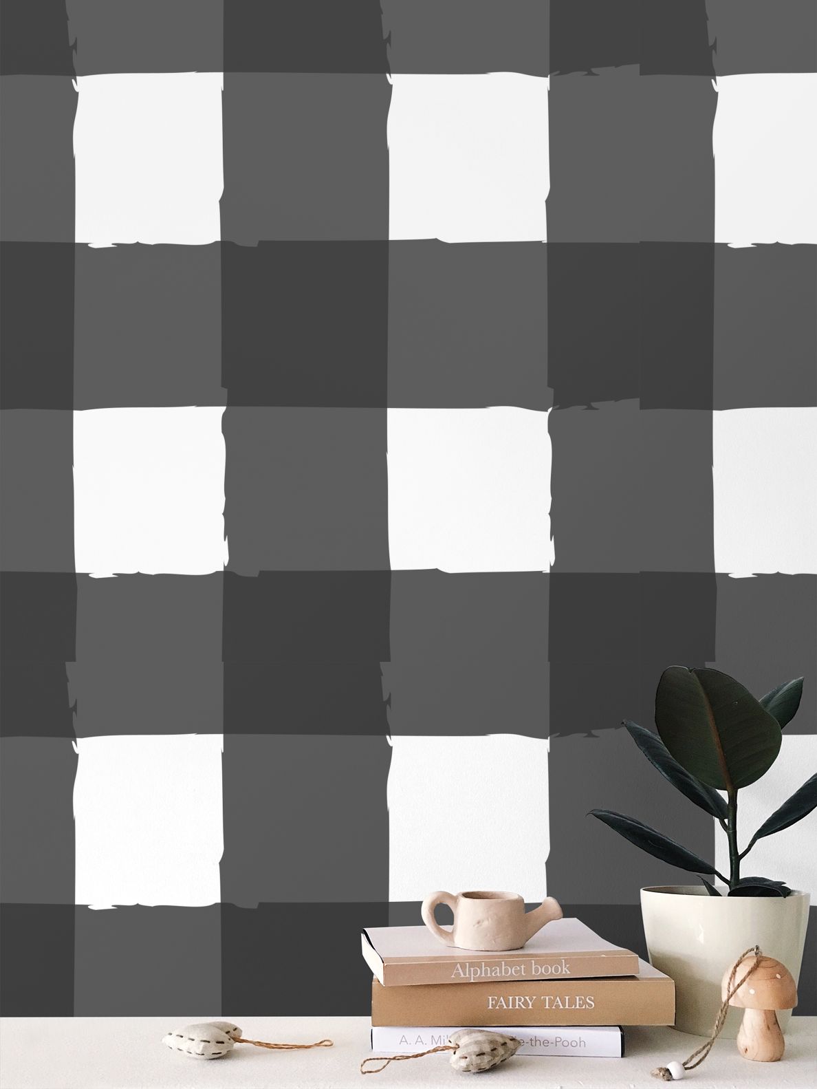 Charming Checkered: Black & White Wallpaper