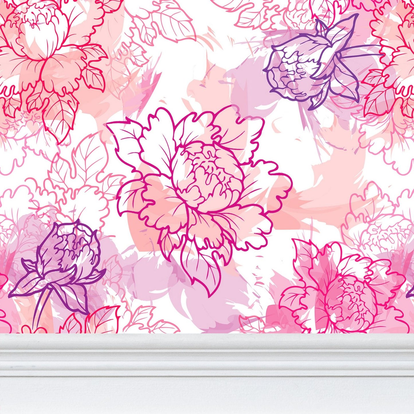 Soft Watercolor Floral Burst
