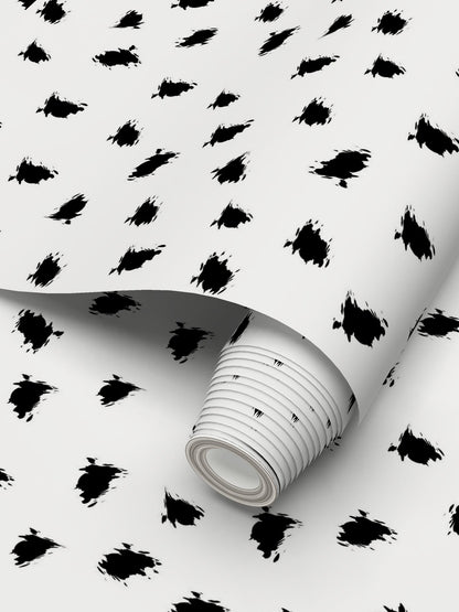 Chic Monochrome Spot Wallpaper - Revitalize Your Room