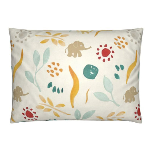 Baby Oh Baby Dreamy Elephant Velvet Lumbar Pillow – 14” × 20