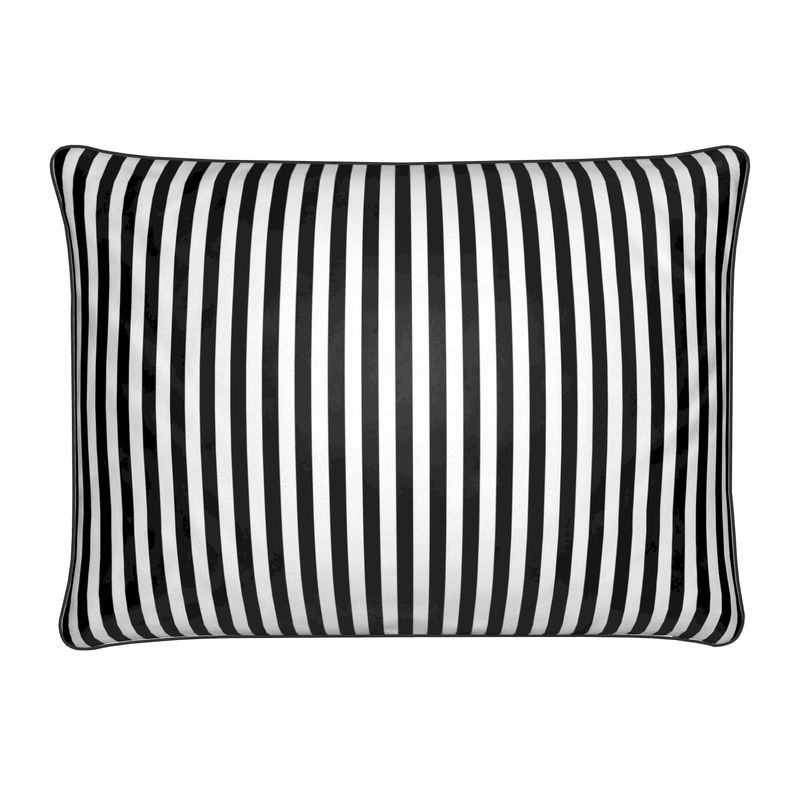 Classic Stripe Lumbar Pillow – Soft Pink Back