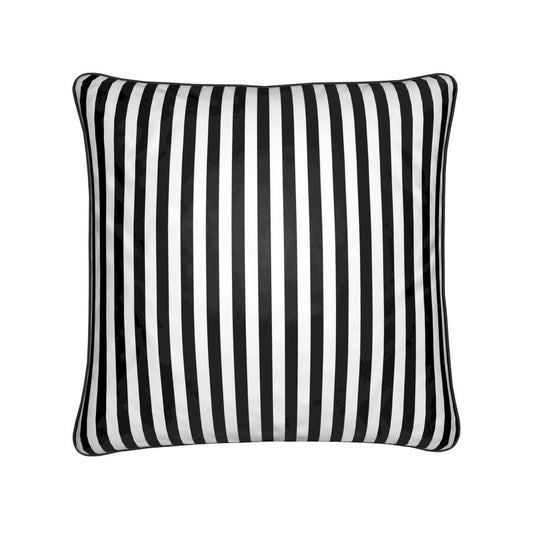 Classic Stripe Velvet Pillow – Soft Pink Back 20” x 20”