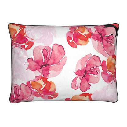 Dreamy Blossom Velvet Lumbar Pillow – 14” × 20”
