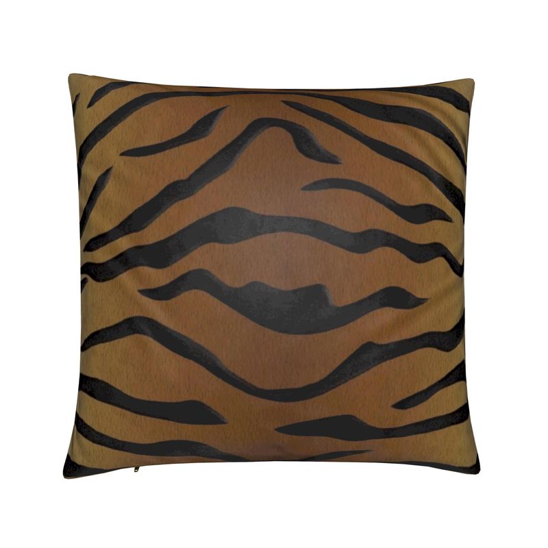 Wild Stripes Tiger Velvet Pillow (20×20)