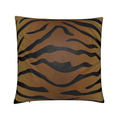 Wild Stripes Tiger Velvet Pillow (20×20)