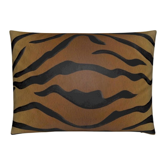 Wild Stripes Tiger Velvet Lumbar Pillow – 14x20”