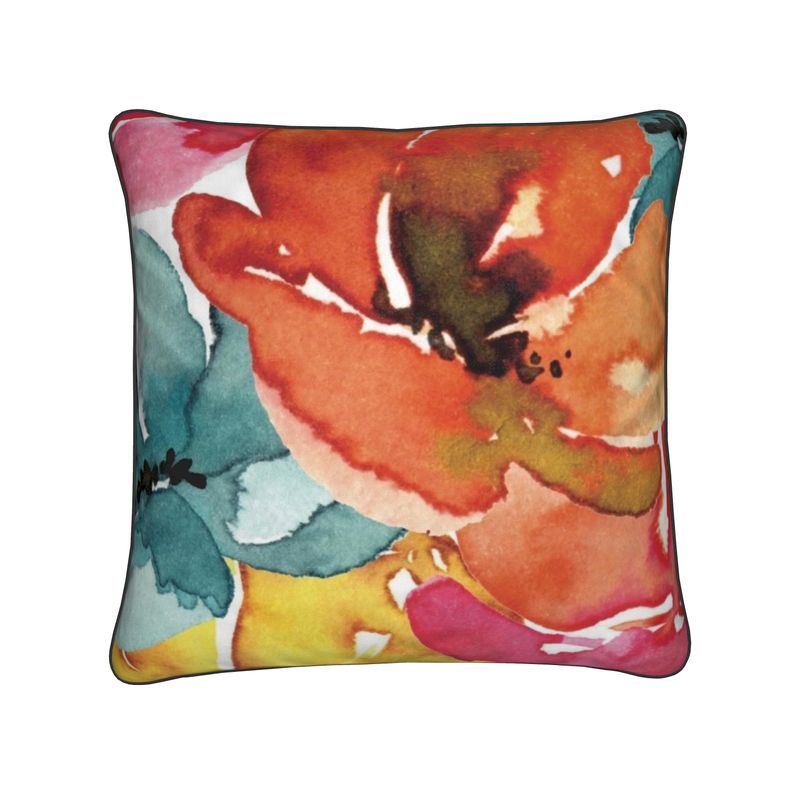Flower Power Velvet Shimmer 20x20 Pillow