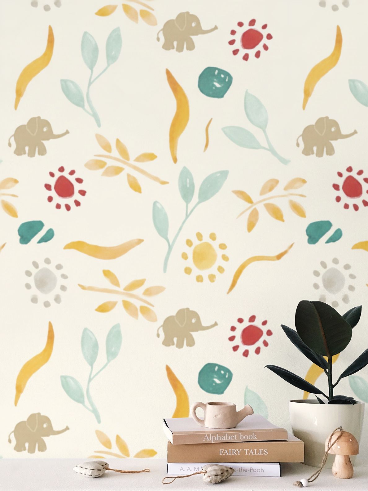 Baby Oh Baby Elephant Garden Wallpaper