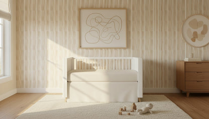 Golden Hour Latte Stripe Wallpaper