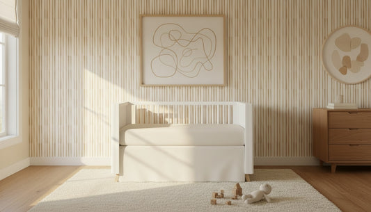 Golden Hour Latte Stripe Wallpaper