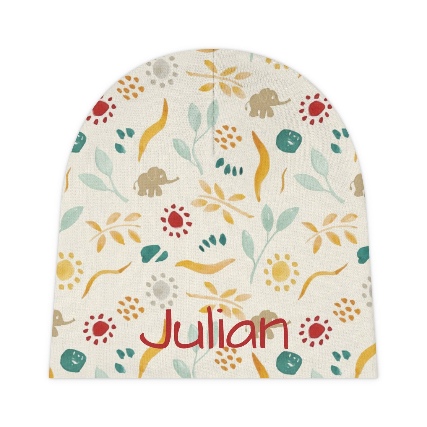 Oh Baby Personalized Beanie – Elephant Garden