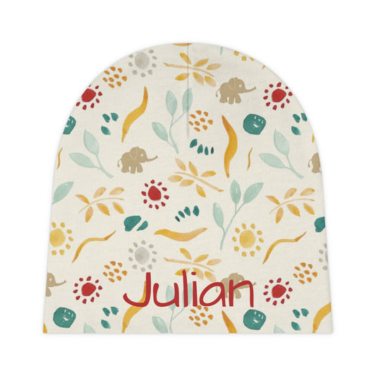 Oh Baby Personalized Beanie – Elephant Garden