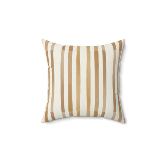 Golden Hour Latte Stripe Cuddle Pillow
