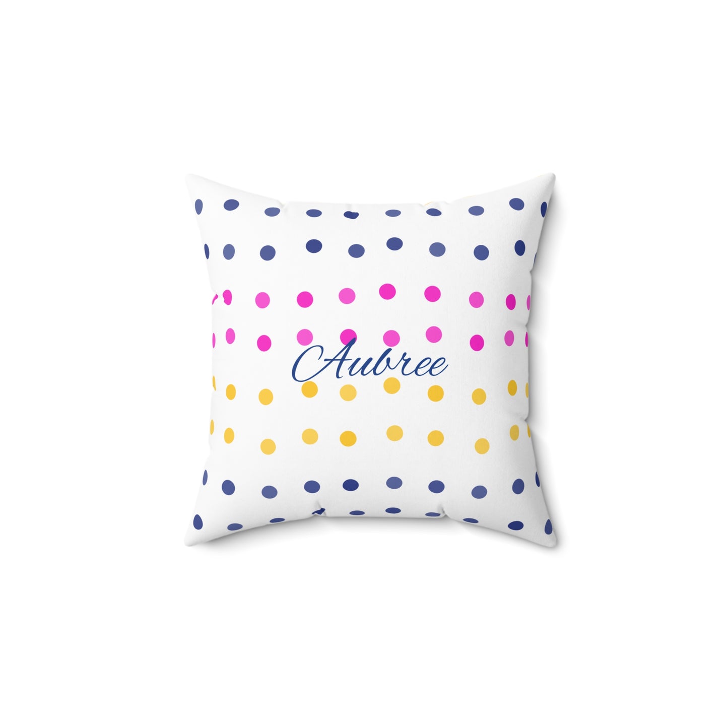Personalized Dotted Dreams Square Pillow