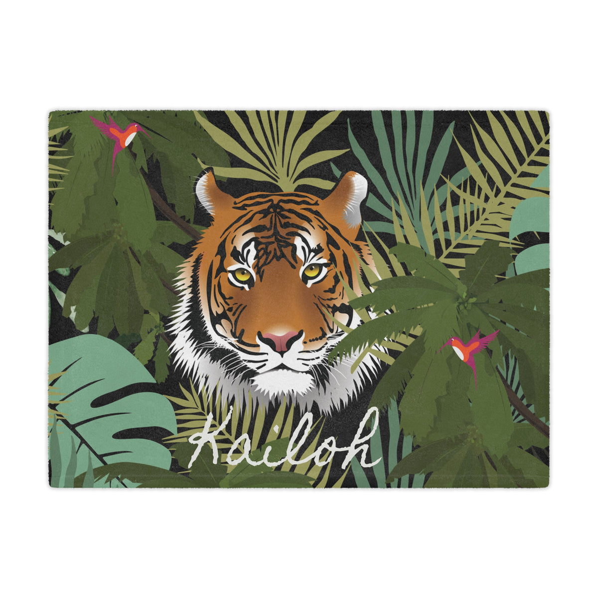 Personalized Jungle Tiger Minky Blanket