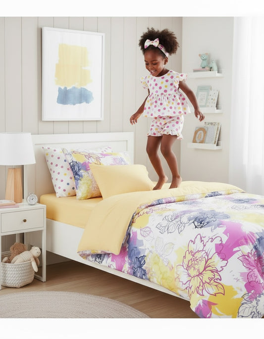 Watercolor Floral & Dotted Dreams Bedding Bundle