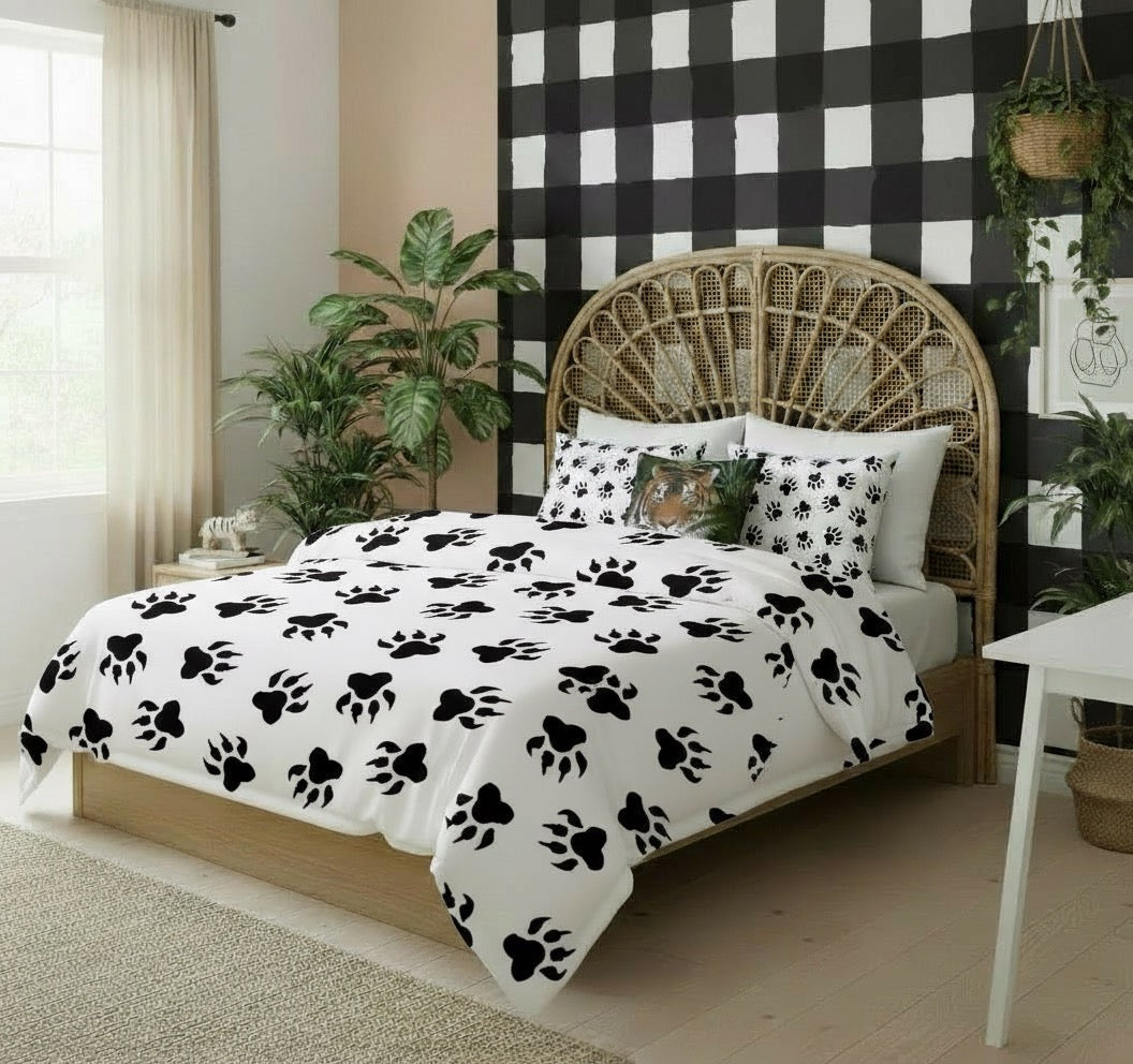 Paw‑Print Duvet Bundle – Jungle Dreamer