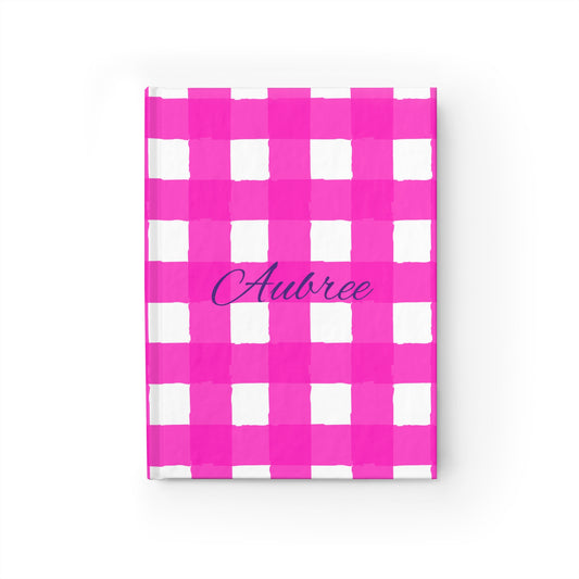 Perfectly Imperfect Hot Pink/White Personalized Journal - Ruled Line