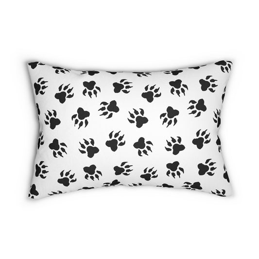 Tiger Paw Print Lumbar Pillow