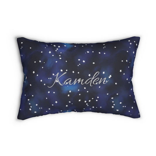 Personalized Cosmic Dreams Lumbar Pillow: A Celestial Adventure for Your Child’s Space