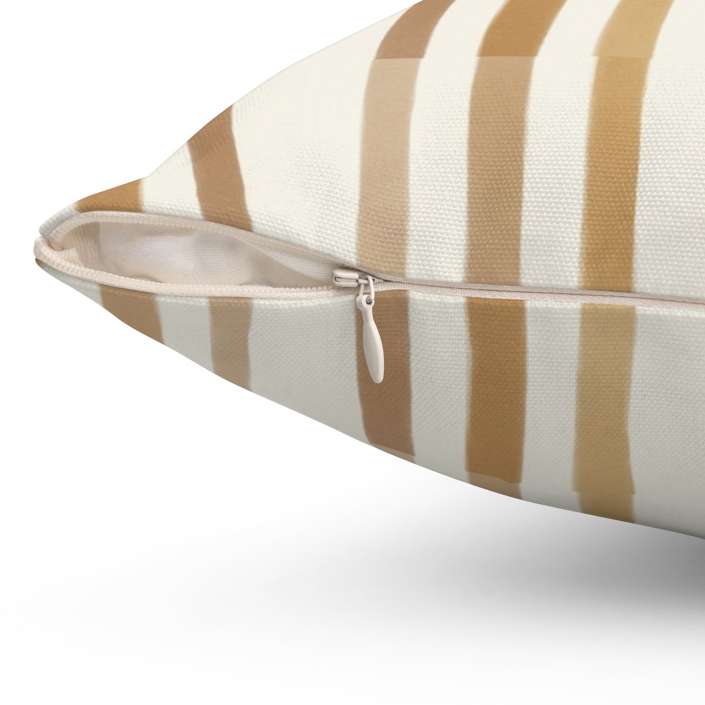 Golden Hour Latte Stripe Cuddle Pillow