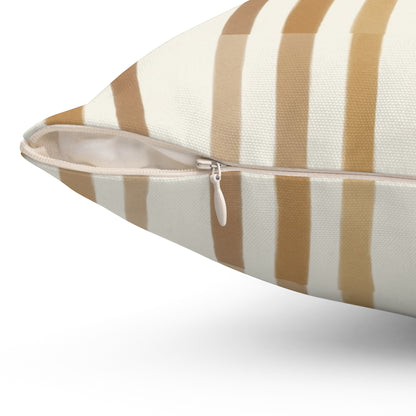 Golden Hour Latte Stripe Cuddle Pillow